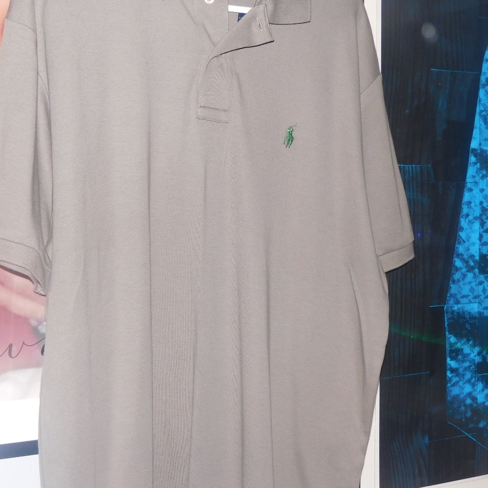 Ralph Lauren Men's short sleeve Polo OLIVE w/ NAVY